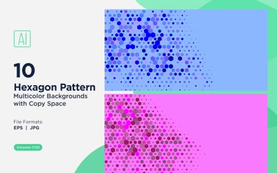 Colorful Hexagon of Various Sizes Versatile Pattern Background 1130