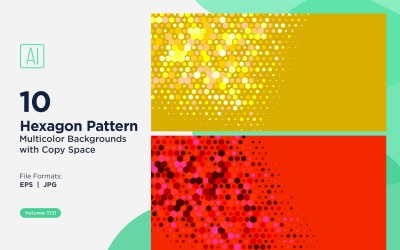 Colorful Hexagon of Various Sizes Versatile Pattern Background 1131