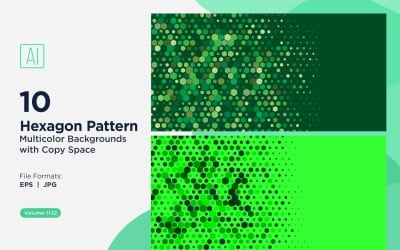 Colorful Hexagon of Various Sizes Versatile Pattern Background 1132