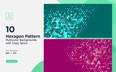 Colorful Hexagon of Various Sizes Versatile Pattern Background 1134