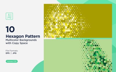 Colorful Hexagon of Various Sizes Versatile Pattern Background 1135