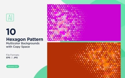 Colorful Hexagon of Various Sizes Versatile Pattern Background 1137