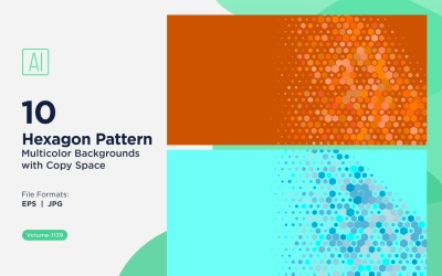 Colorful Hexagon of Various Sizes Versatile Pattern Background 1139