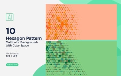 Colorful Hexagon of Various Sizes Versatile Pattern Background 1140