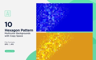 Colorful Hexagon of Various Sizes Versatile Pattern Background 1143