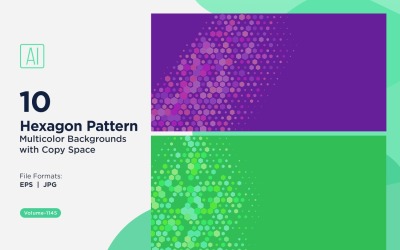 Colorful Hexagon of Various Sizes Versatile Pattern Background 1145