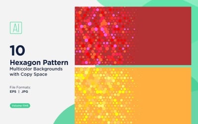 Colorful Hexagon of Various Sizes Versatile Pattern Background 1146