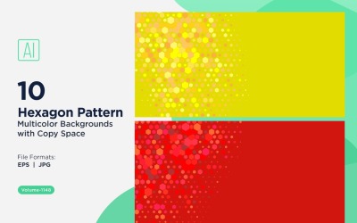 Colorful Hexagon of Various Sizes Versatile Pattern Background 1148