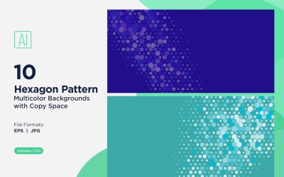 Colorful Hexagon of Various Sizes Versatile Pattern Background 1150