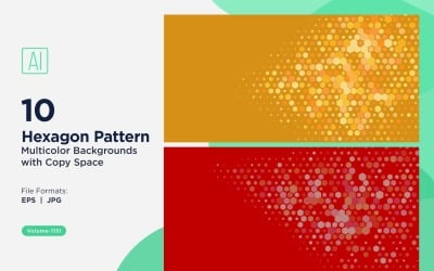 Colorful Hexagon of Various Sizes Versatile Pattern Background 1151