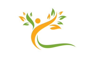 Ecology people nature logo element vector V3