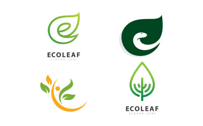 Elemento del logotipo de la naturaleza y la ecología, personas, vector V15