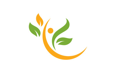 Elemento del logotipo de la naturaleza y la ecología, personas, vector V4