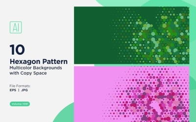 Esagono colorato di varie dimensioni Versatile modello di sfondo 1091