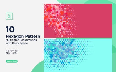 Esagono colorato di varie dimensioni Versatile modello di sfondo 1095