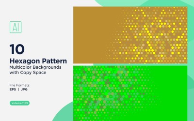Esagono colorato di varie dimensioni Versatile modello di sfondo 1109