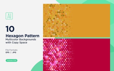 Esagono colorato di varie dimensioni Versatile modello di sfondo 1110