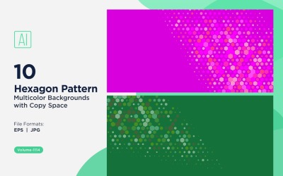 Esagono colorato di varie dimensioni Versatile modello di sfondo 1114