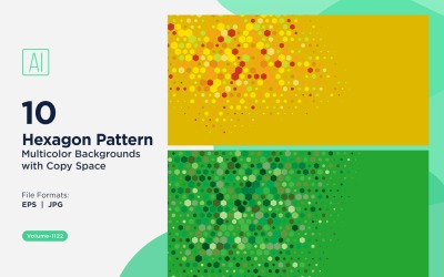 Esagono colorato di varie dimensioni Versatile modello di sfondo 1122
