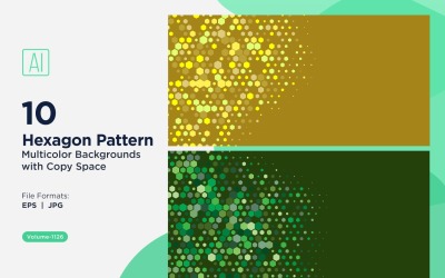 Esagono colorato di varie dimensioni Versatile modello di sfondo 1126