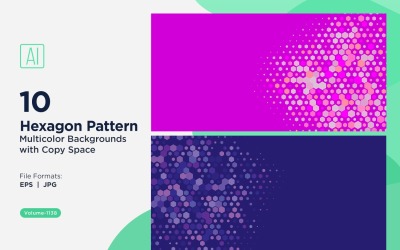 Esagono colorato di varie dimensioni Versatile modello di sfondo 1138