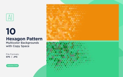 Esagono colorato di varie dimensioni Versatile modello di sfondo 1149