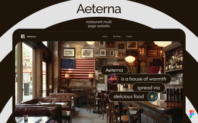 Aeterna – Modelo de interface de usuário de site multipáginas para restaurantes