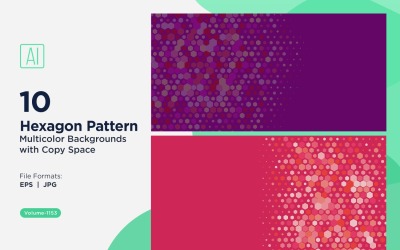 Colorful Hexagon of Various Sizes Versatile Pattern Background 1153