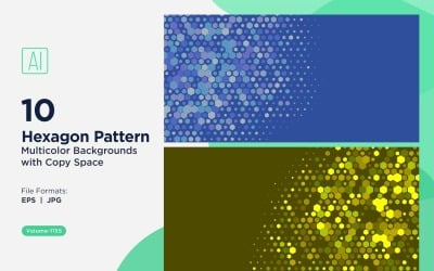 Colorful Hexagon of Various Sizes Versatile Pattern Background 1155