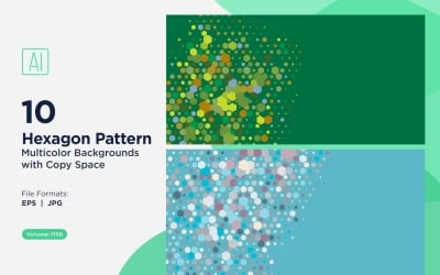 Colorful Hexagon of Various Sizes Versatile Pattern Background 1158