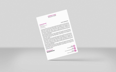 Design der Corporate Identity-Vorlage für geometrische Briefköpfe