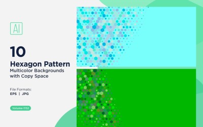 Esagono colorato di varie dimensioni Versatile modello di sfondo 1152