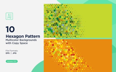 Esagono colorato di varie dimensioni Versatile modello di sfondo 1157