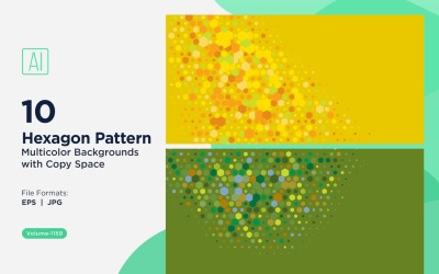 Esagono colorato di varie dimensioni Versatile modello di sfondo 1159