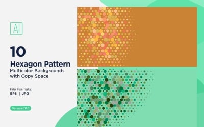 Esagono colorato di varie dimensioni Versatile modello di sfondo 1160