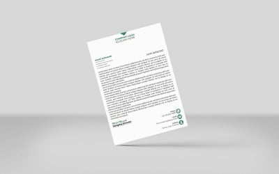 Geometrischer Briefkopf - Corporate Identity-Vorlage, neues Design
