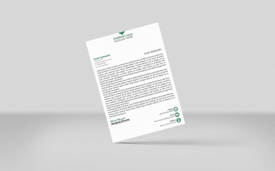 Geometryczny papier firmowy - Szablon identyfikacji korporacyjnej nowy projekt
