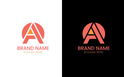 Letra A logotipo financeiro-09-374