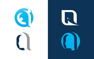 Litera Q z inicjałem ołówka logo wektor szablon projekt V15