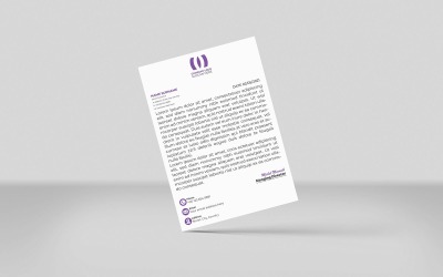 Minimalistische Geschäftsbriefkopf-Designvorlage