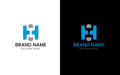 Písmeno H logo medicíny-09-373