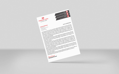 Black color letterhead Template design