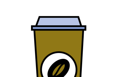 Cafe cup silhouette icon, vector