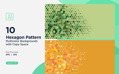 Colorful Hexagon of Various Sizes Versatile Pattern Background 1161