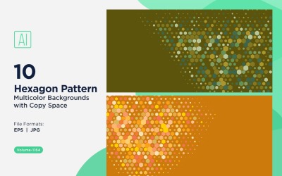 Colorful Hexagon of Various Sizes Versatile Pattern Background 1164