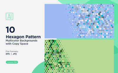 Colorful Hexagon of Various Sizes Versatile Pattern Background 1165