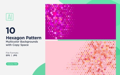 Colorful Hexagon of Various Sizes Versatile Pattern Background 1169