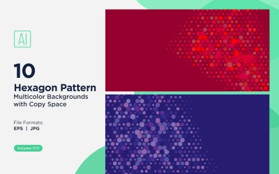 Colorful Hexagon of Various Sizes Versatile Pattern Background 1171