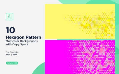 Colorful Hexagon of Various Sizes Versatile Pattern Background 1173
