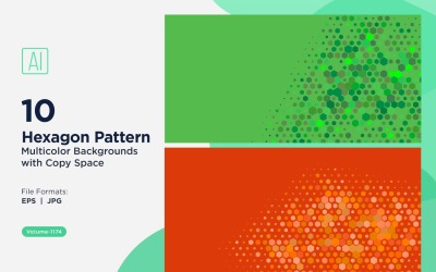 Colorful Hexagon of Various Sizes Versatile Pattern Background 1174